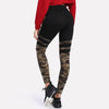 Camo Stitching Casual Leggings