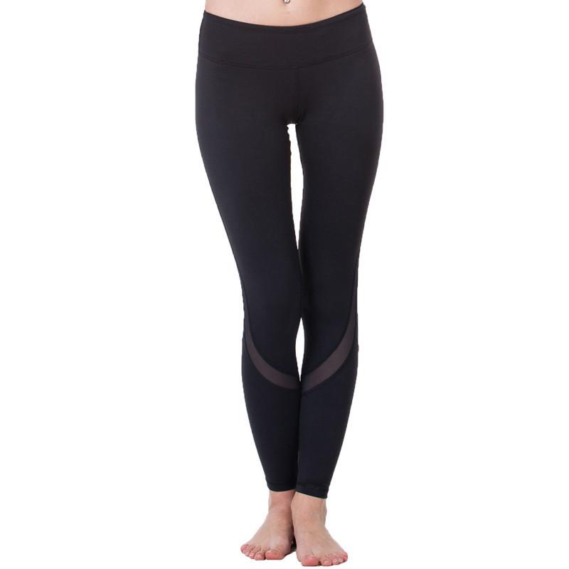 Fitness Yoga Swayed Mesh Leggings