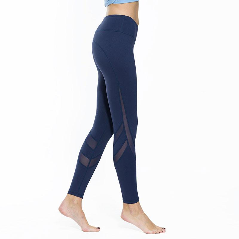Fitness Yoga Swayed Mesh Leggings