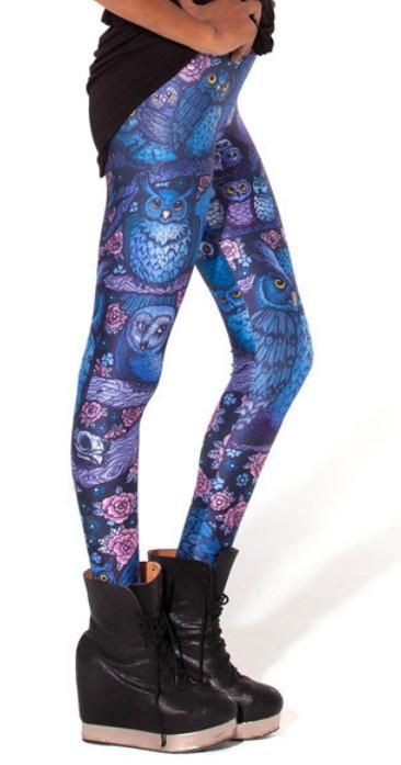 Midnight Owl Digital Print Leggings