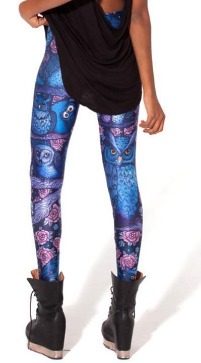 Midnight Owl Digital Print Leggings