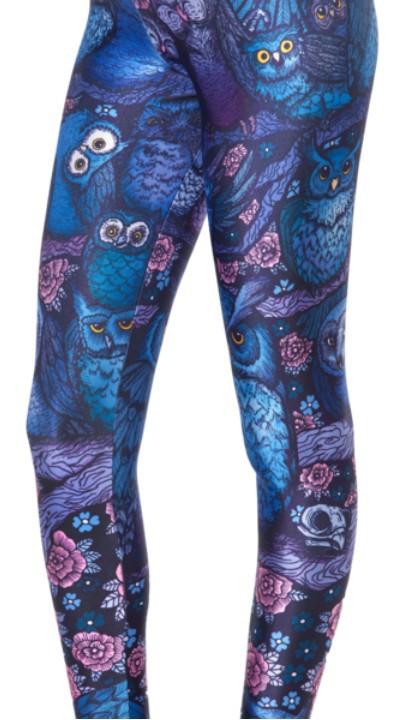 Midnight Owl Digital Print Leggings