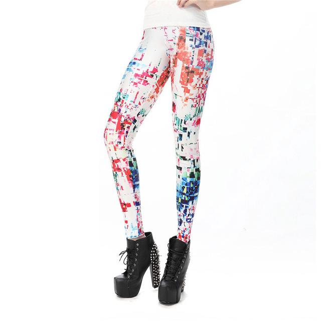 Digital Spray Graffiti Print Leggings