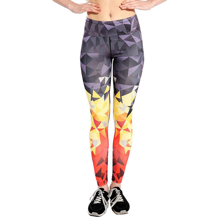 3D Prismatic Print Sport Fitness Leggings
