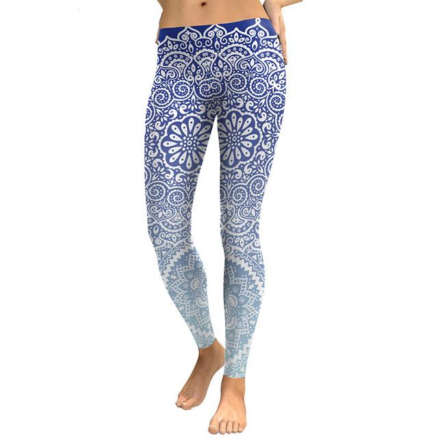 Lotus Aztec Ombre Print Leggings