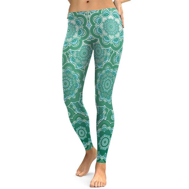 Lotus Aztec Ombre Print Leggings