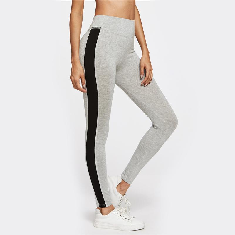 Panel Side Heather Knit Leggings