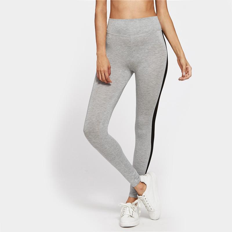 Panel Side Heather Knit Leggings