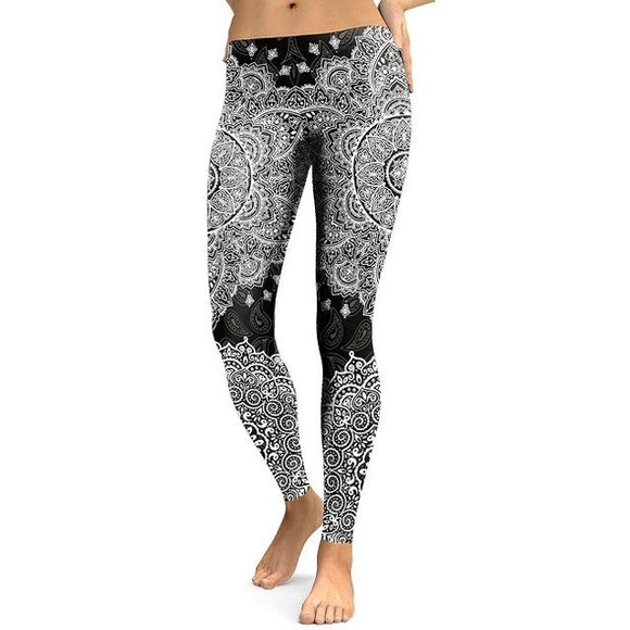Mandala Flower Print Leggings