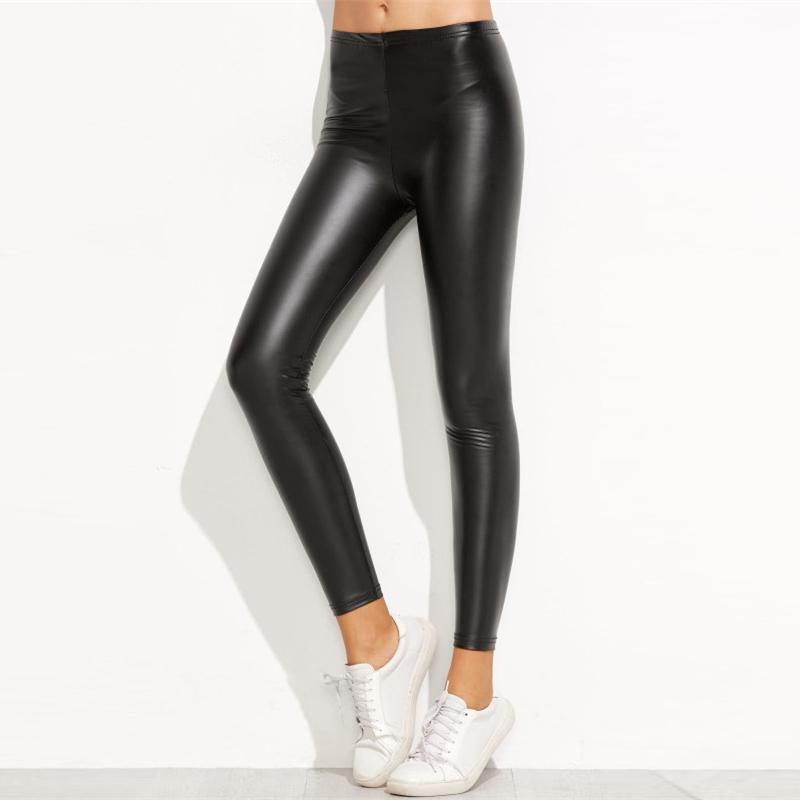 Elegant Plain Black Work-wear leggings - Amber Orton