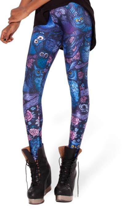Midnight Owl Digital Print Leggings
