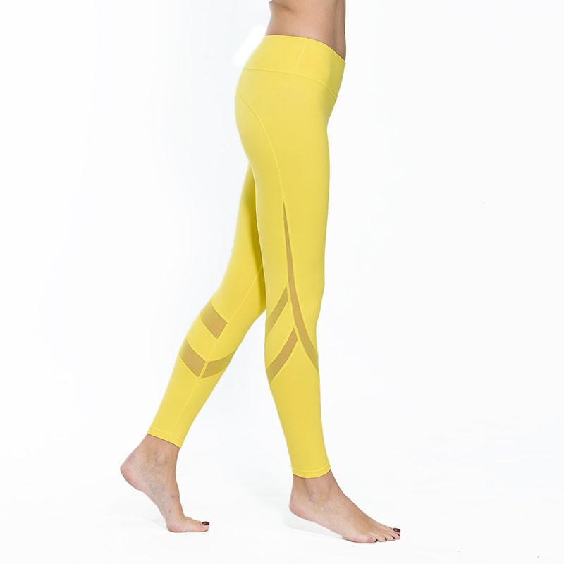 Fitness Yoga Swayed Mesh Leggings