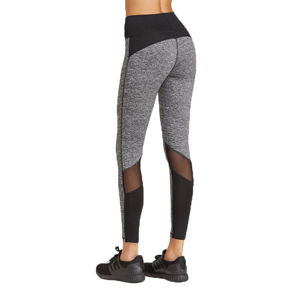 Grey Breathable Mesh Fitness Leggings