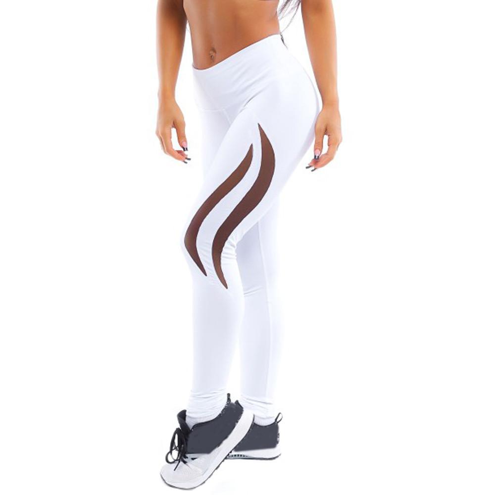 High Waist Wave Meshed Sport Leggings