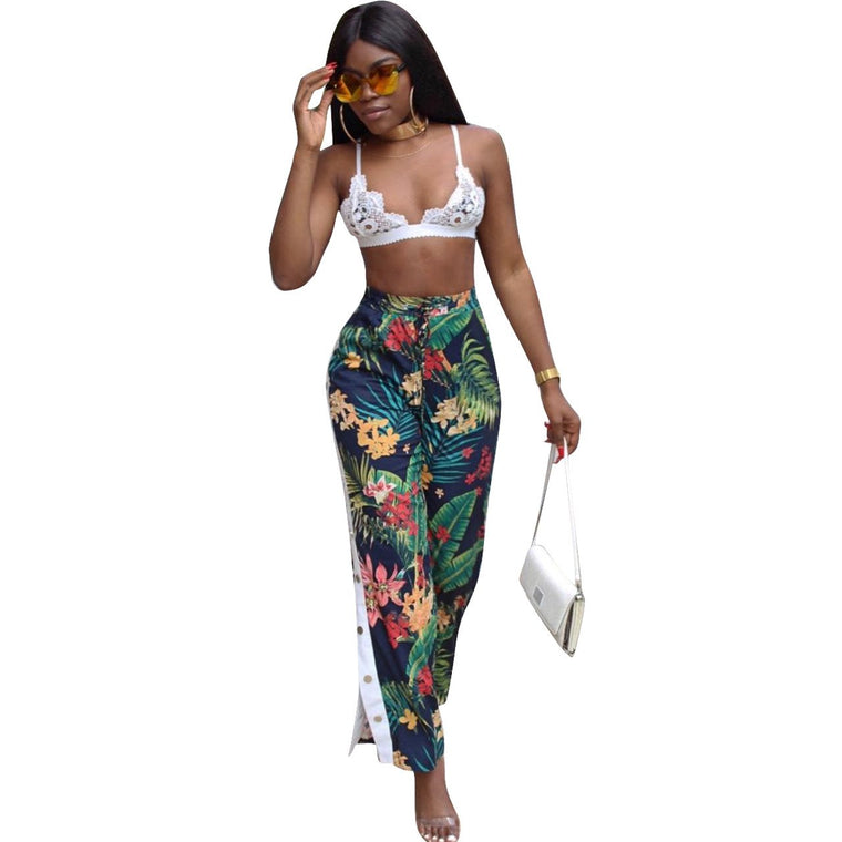 Comfy Floral Print High Waist Leggings
