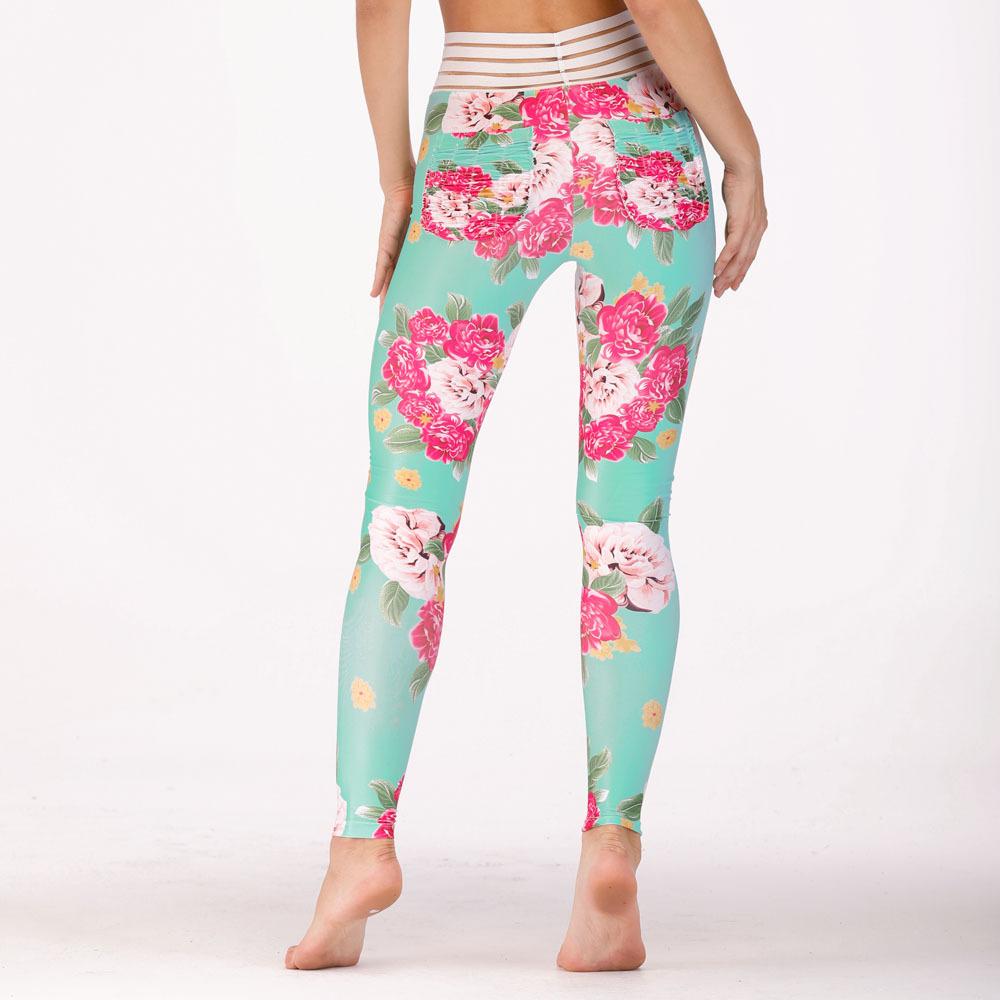 Flower Print Quick Dry Fitness Leggings