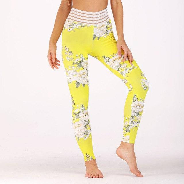 Flower Print Quick Dry Fitness Leggings
