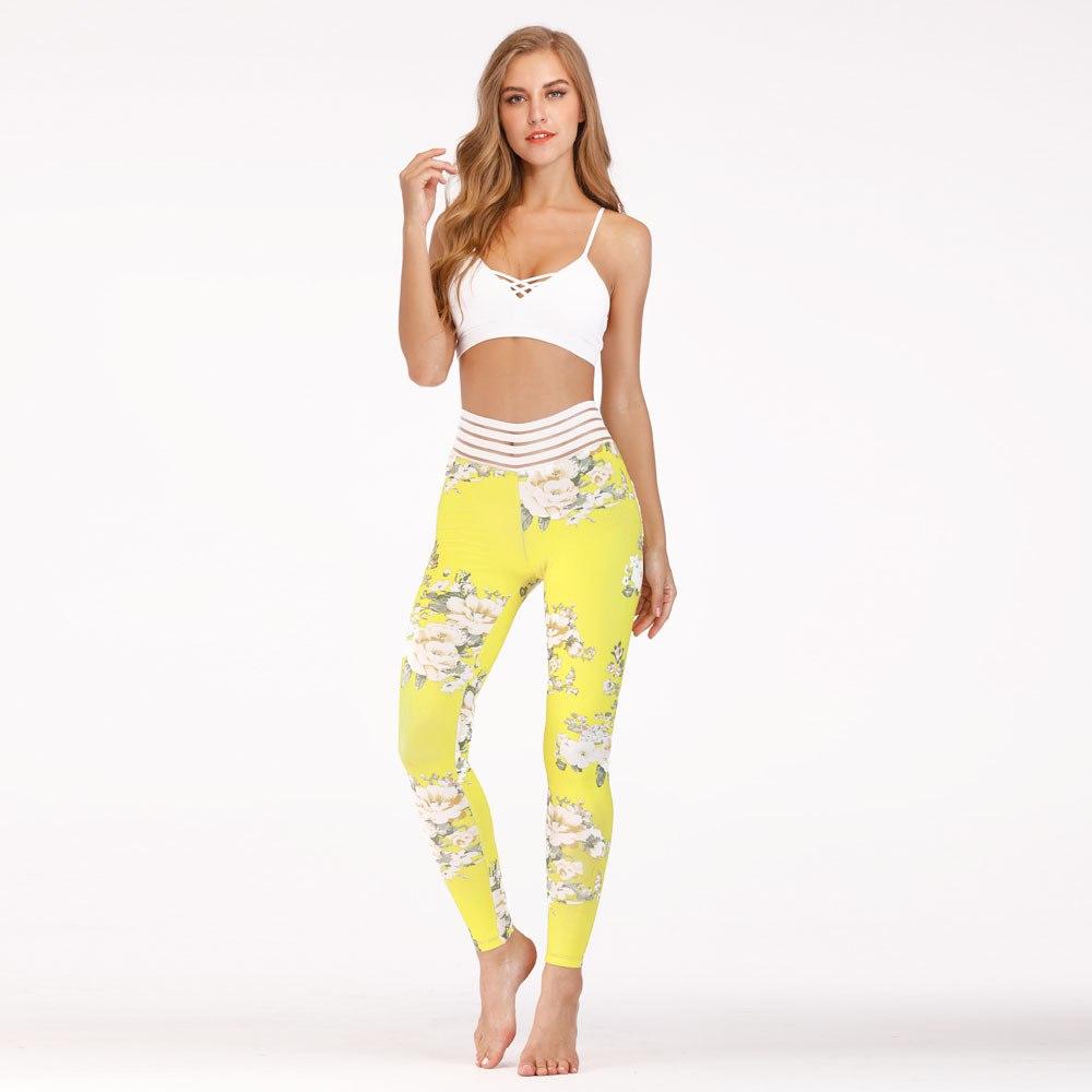 Flower Print Quick Dry Fitness Leggings