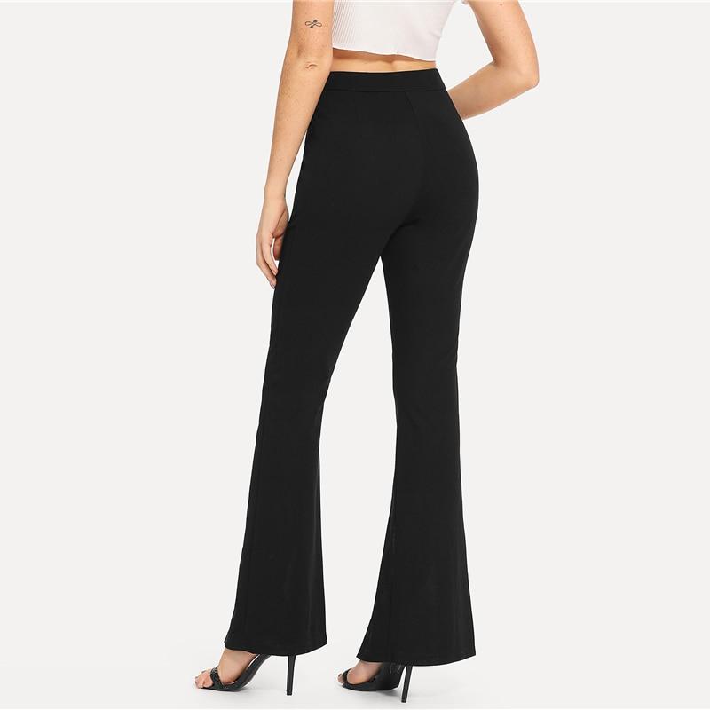 Black Split Work-wear Casual Leggings