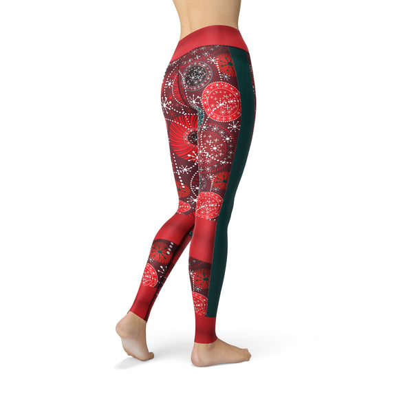 Seasonal Holiday Ornaments Leggings