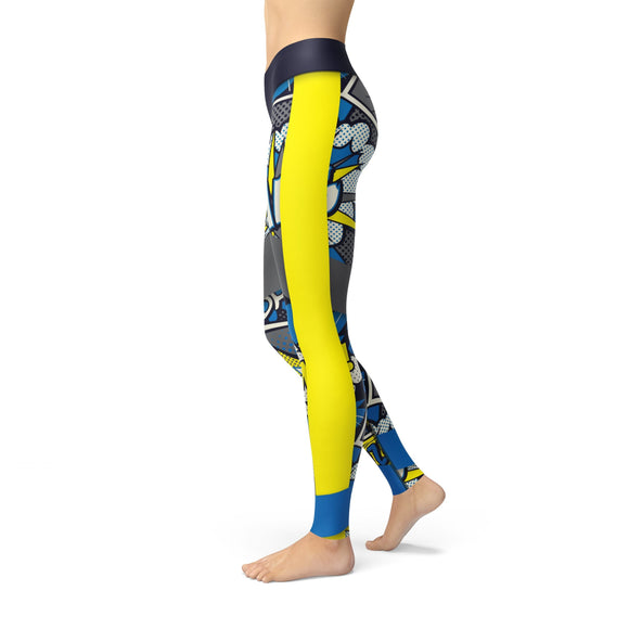 Abstract Comic Strip Leggings